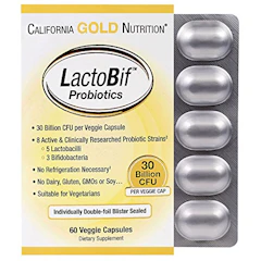 California Gold Nutrition ラクトビフィ プロバイオティクス 300億CFU 植物性カプセル60粒 1枚目