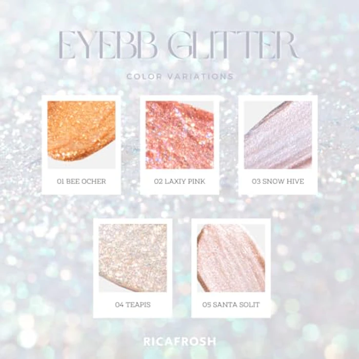 EYEBB GLITTER アイビービーグリッター 落ちない ラメ アイシャドウ(01 ビーオーカー) 5枚目