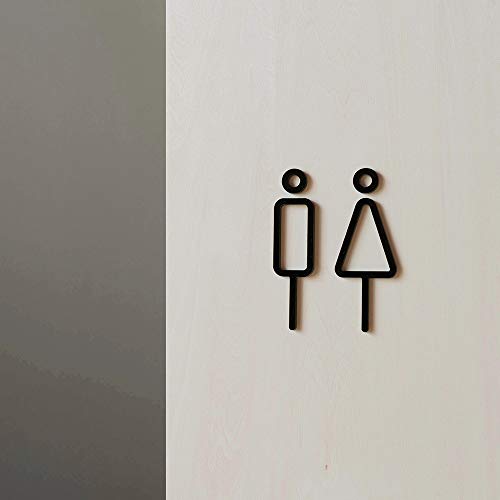 MOHEIM モヘイム(MOHEIM) SIGNS RESTROOM レストルーム トイレサイン Men Women 男性 女性 (黒) 2枚目
