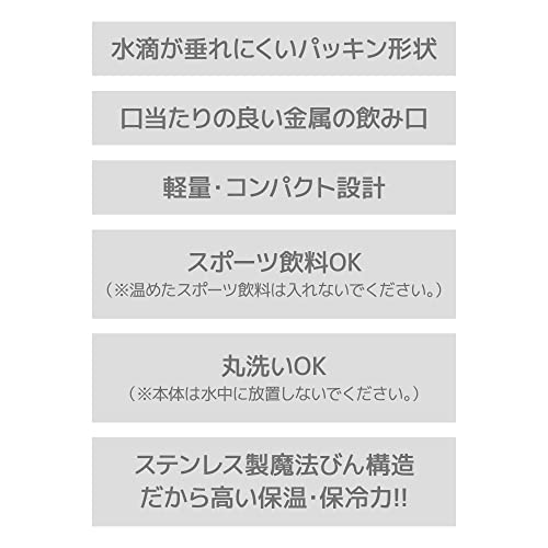 THERMOS 【食洗機対応モデル】サーモス 水筒 真空断熱ケータイマグ 480ml ブラック JOQ-480 BK 6枚目