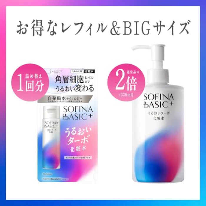 ソフィーナ BASIC+ うるおいターボ化粧水 本体160mL 11枚目