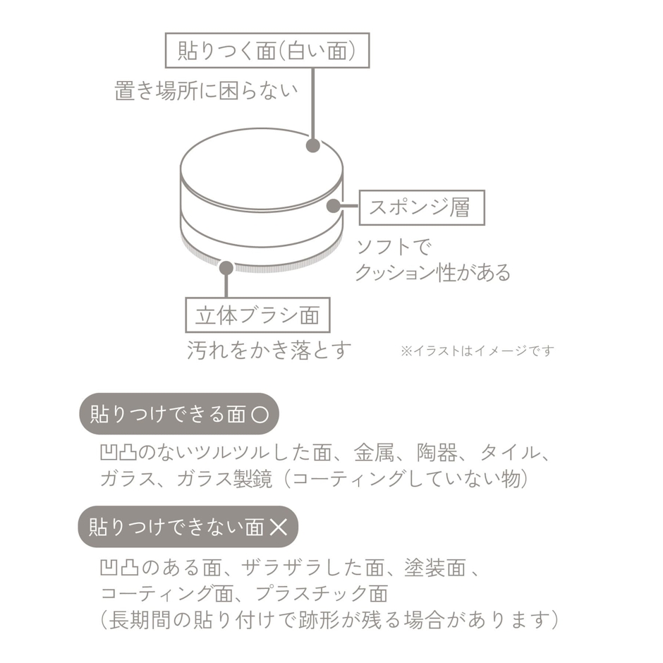 3COINS 浮かせて収納できる洗面台スポンジ3個セット 2枚目