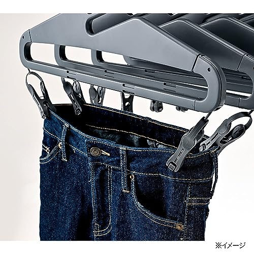 カインズ(CAINZ) 幅が変えられる取込みやすい 7連 インテリア洗濯ハンガー 幅152cm×奥行25.6cm×高さ40cm 連ハンガー 伸縮 ピンチ付き 5枚目
