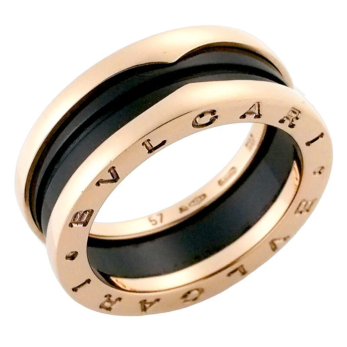 BVLGARI ビー・ゼロワン リング PG ×ブラックセラミック 1枚目