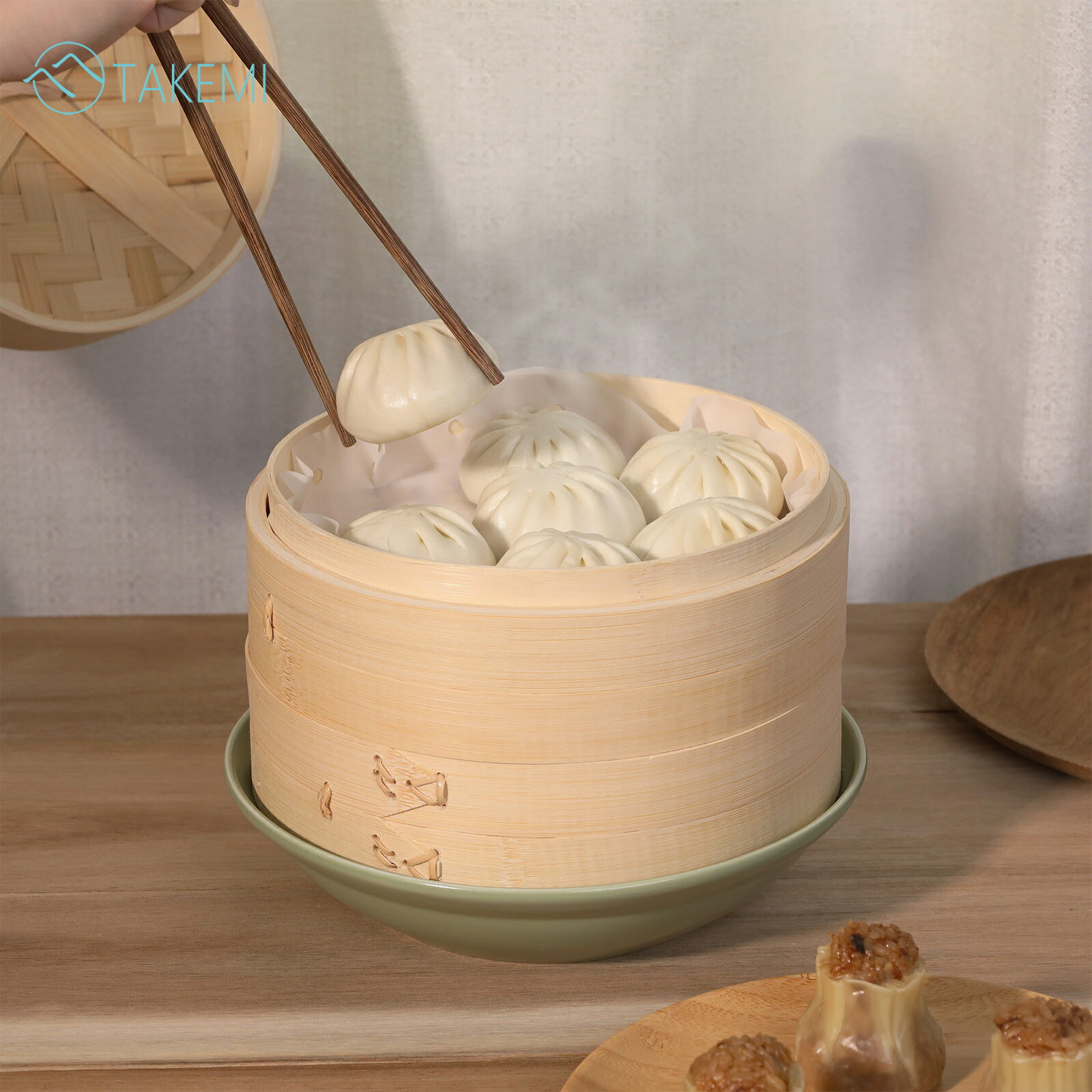 【送料無料】竹美TAKEMI せいろ 20cm 竹 蒸し器 中華せいろ 2段 セイロ 蒸し器 蒸篭 蒸籠 天然木 2段セット ヘルシー 点心 飲茶 小籠包 しゅうまい おこわ 蒸し料理 温野菜 プリン 茶わん蒸し 竹製 SDGs 脱プラ エシカル 8枚目