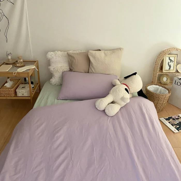 Little Rooms ボックスシーツ|plain mattress cover -pale color- 2枚目