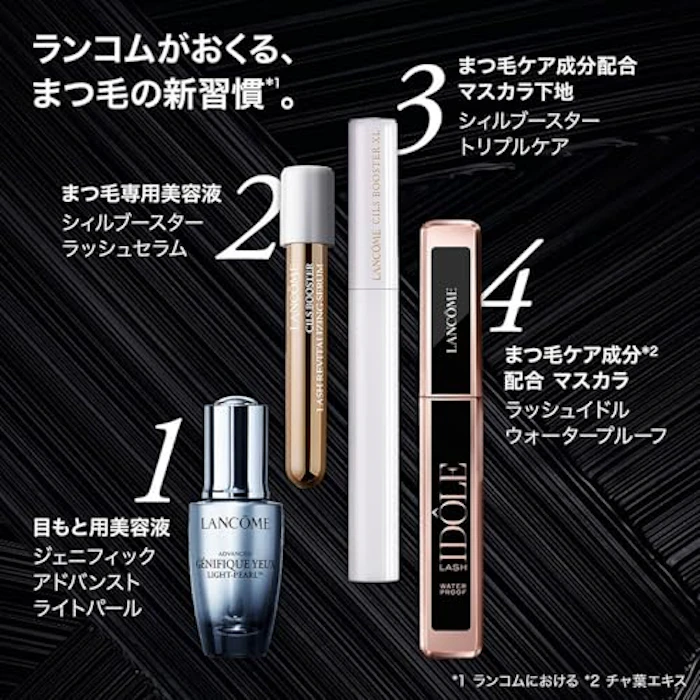 LANCÔME ラッシュ イドル ウォータープルーフ マスカラ 01 グロッシー ブラック 7枚目
