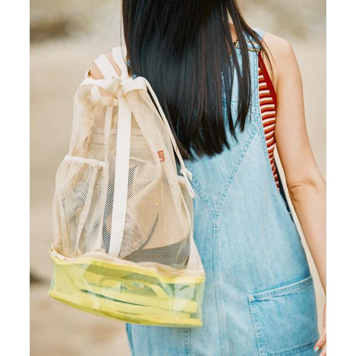 FREAK'S STORE デイバック リュック 「Beach & Festival」 2WAY メッシュクリアバッグ/ナップサック レディース 4枚目