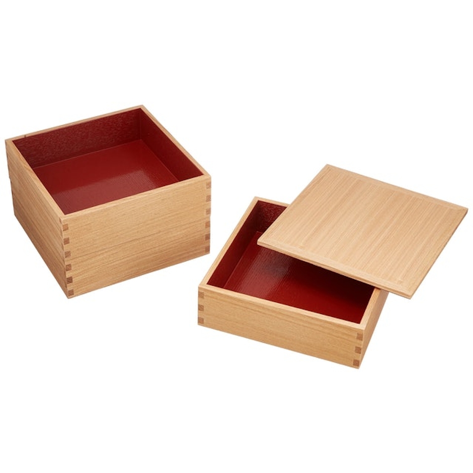松屋漆器店 白木塗 タモ製 6.0寸 三段重 内朱 3枚目