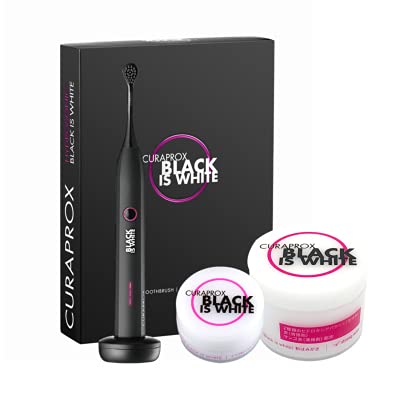 クラプロックス ブラックisホワイト 電動歯ブラシ+粉歯みがき3ｇ+20ｇ 1枚目
