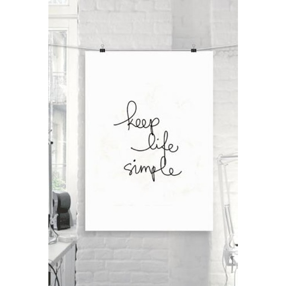 THE MOTIVATED TYPE KEEP LIFE SIMPLE A3 アートプリントポスター 1枚目