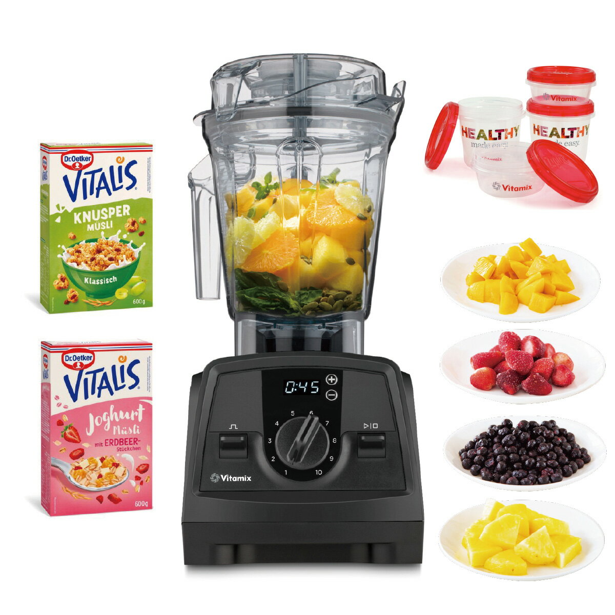 【期間限定スペシャルセット】 【公式】Vitamix バイタミックス V1200i (単品) 【日本輸入総代理店直営】ミキサー ブレンダー フードプロセッサー 調理家電 氷も砕ける スムージー ジュース スープ 離乳食 電動 果物 野菜 大容量 ハイパワー 1枚目