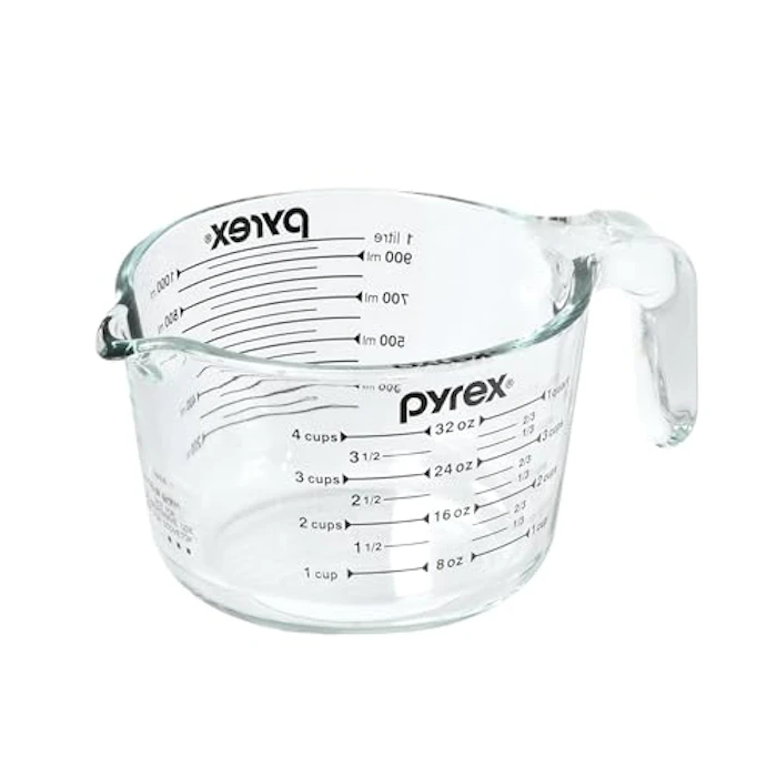 PYREX/パイレックス PYREX パイレックス メジャーカップ 1.0L 耐熱ガラス オーブン対応 電子レンジ対応 食洗機対応 冷凍庫対応 ブラック CP-8657 1枚目