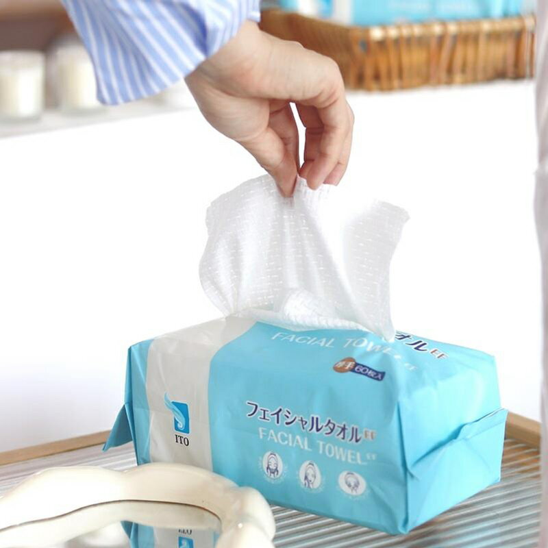 ITO フェイシャルタオル EF【60枚入x6個】厚手 使い捨て フェイスタオル 吸水保湿 洗顔 クレンジングタオル ふんわり肌触り クレンジングコットン コットンパフ お肌に優しい 高品質天然素材 肌荒れ対策 敏感肌 滑らかつや肌 OEKO-TEX?認証取得 赤ちゃんにも優しい 2枚目