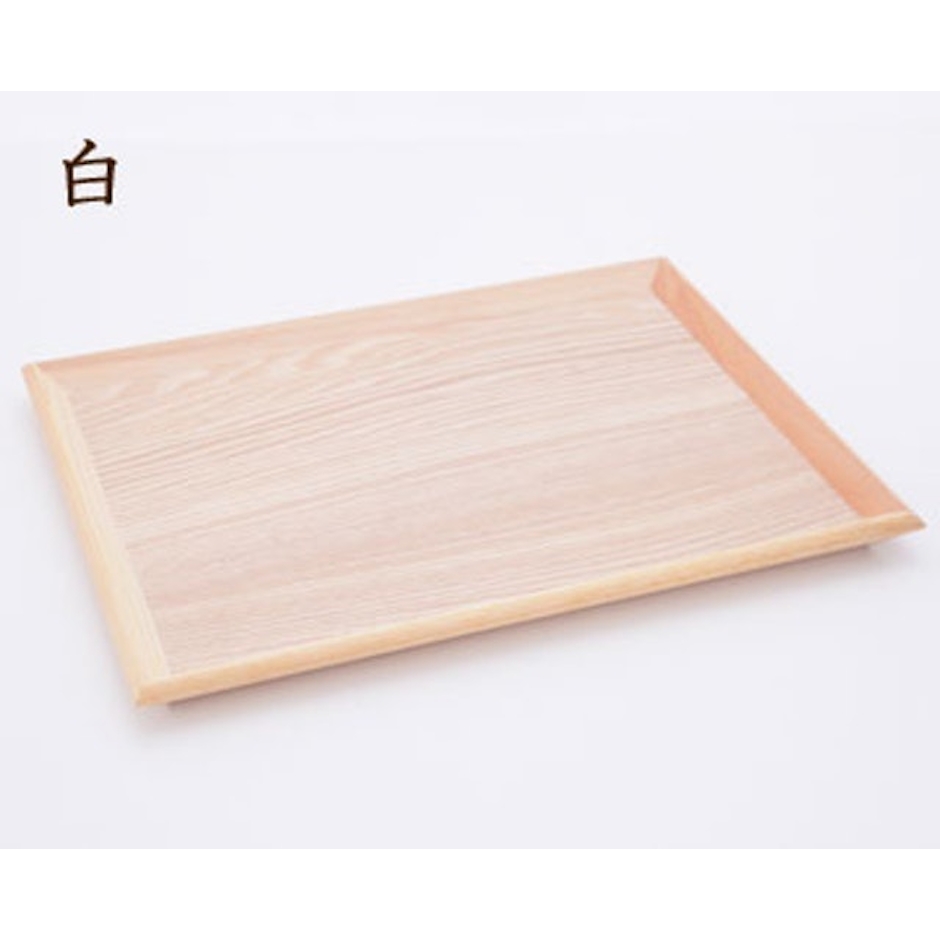 かりん本舗 木製トレー 船型 大 40×30cm(白木) 3枚目