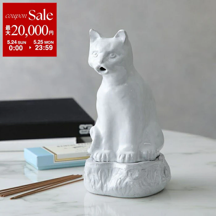 Astier de Villatte Astier de Villatte アスティエ・ド・ヴィラット インセンスバーナー Setsuko Cat Incense Burner 3枚目