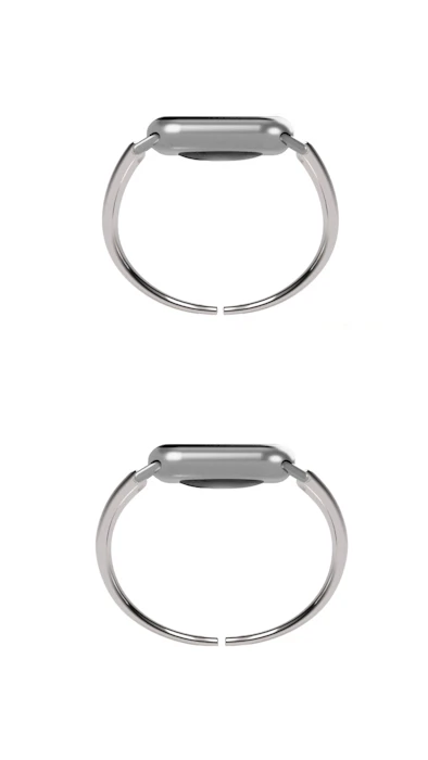 h'eres Apple Watch vintage - like silver band 10枚目