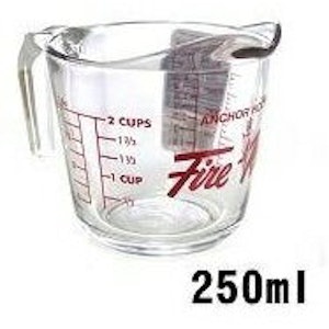 耐熱ガラスの計量カップ / Fire King ファイヤーキング(250mL) 1枚目