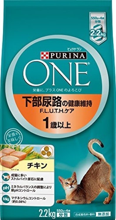 ピュリナ ワン キャット 下部尿路の健康維持 1-10歳チキン 2.2kg 1枚目