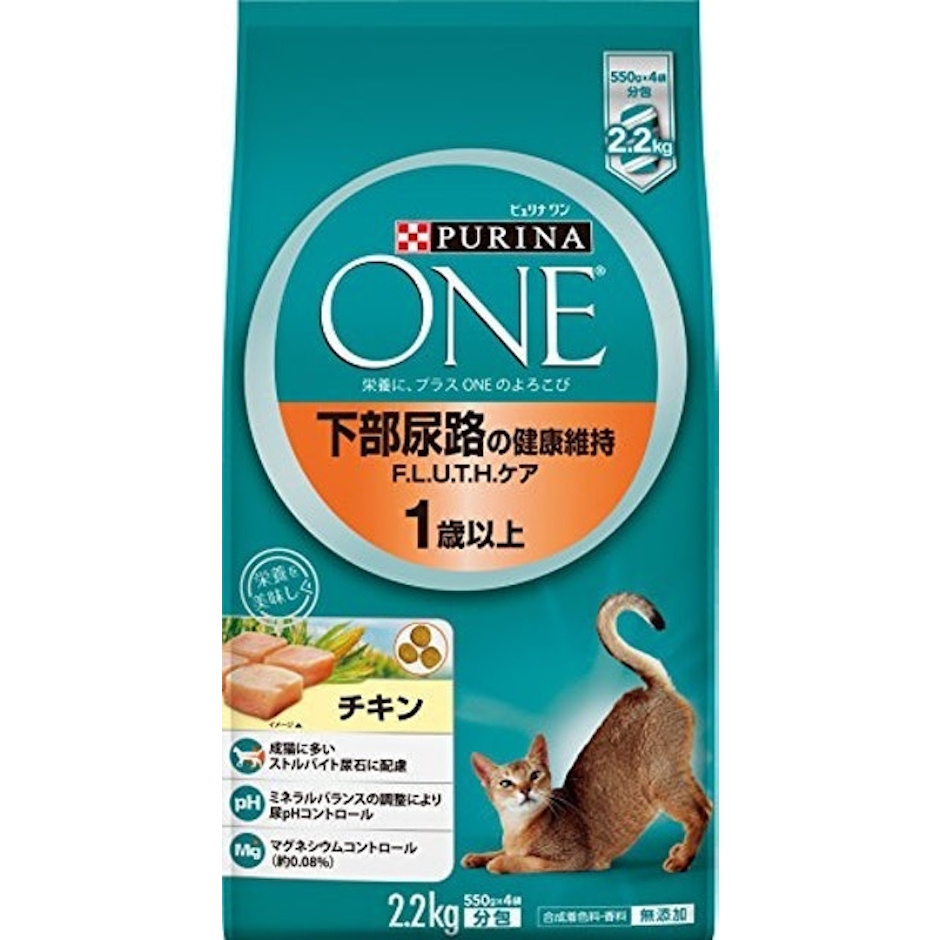 ピュリナ ワン キャット 下部尿路の健康維持 1-10歳チキン 2.2kg 1枚目
