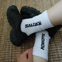【2026年秋冬新作】サロモン SALOMON 靴下 ソックス くつ下 3足セット 中厚手 クルー丈 カジュアル ロゴ・E-CREW-3-PACK-5132602(メンズ)(レディース) 1枚目