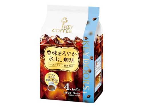 キーコーヒー KEY DOORS+ 香味まろやか水出し珈琲 4バッグ ×4個 レギュラー,アイスコーヒー 1枚目
