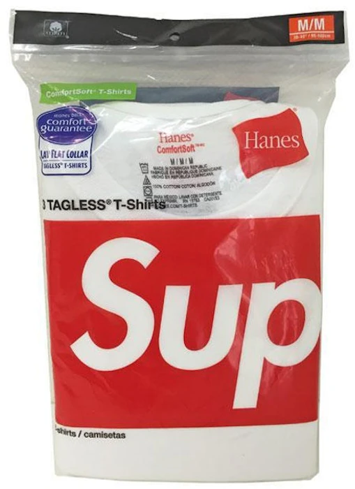 Supreme Hanes 3パックTシャツ 白 3枚目