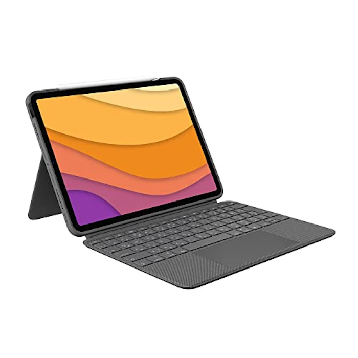 ロジクール Logicool iPad Air 10.9インチ 第5世代 第4世代 対応 トラックパッド付き キーボード一体型ケース Combo Touch iK1095GRAr 日本語キーボード スマートコネクタ キーボード着脱可能 オックスフォードグレー 国内正規品 2年間メーカー保証 1枚目