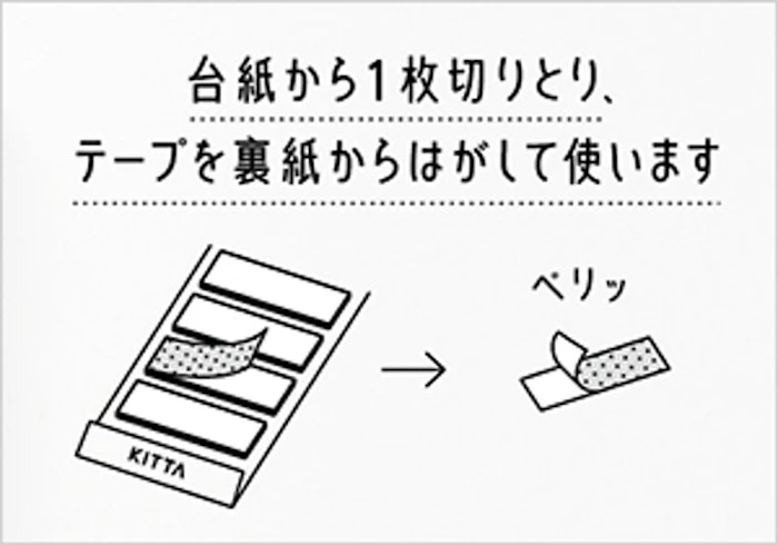 キングジム ちいさく持てるマスキングテープ 「KITTA」 6枚目