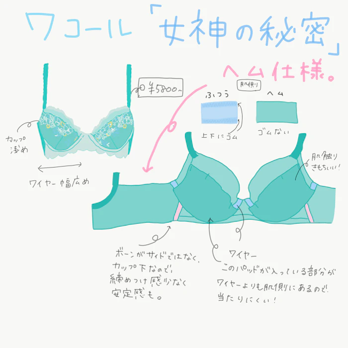 ワコール 女神のヒミツ BRB446 2枚目