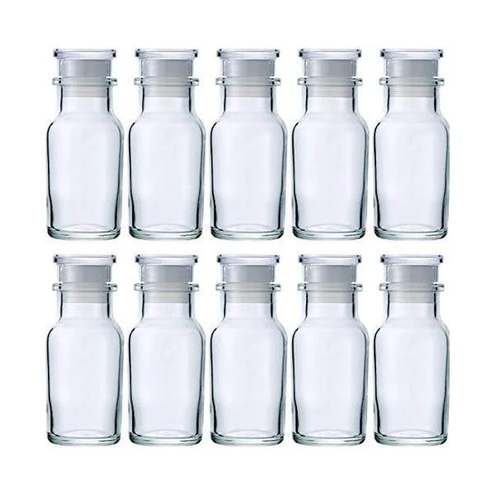 スパイスボトル ワグナー瓶 60ml 樹脂キャップ 中栓付-10本セット- 1枚目