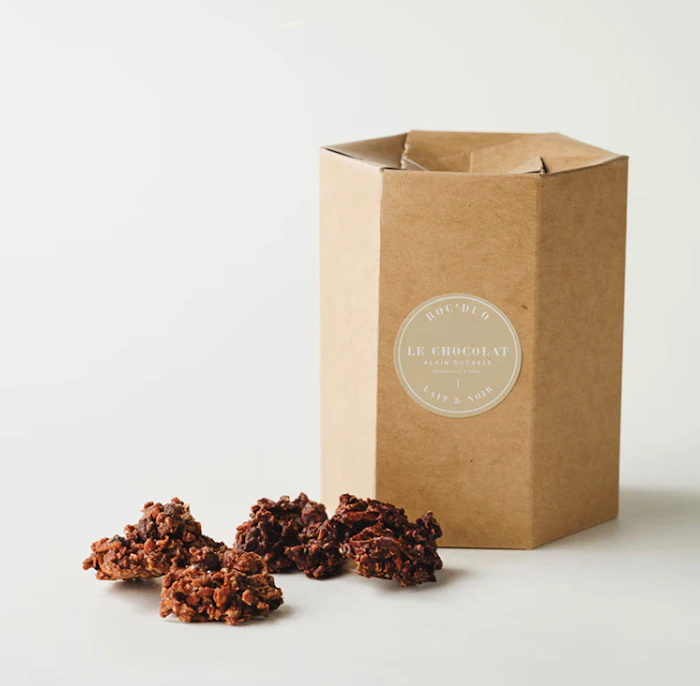 ル・ショコラ・アラン・デュカス Le Chocolat Alain Ducasse ロック150g ノワール アーモンド&オ・レ ヘーゼルナッツ 2枚目