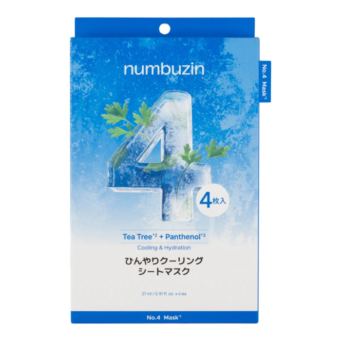 ナンバーズイン 4番ひんやりクーリングシートマスク 1枚目