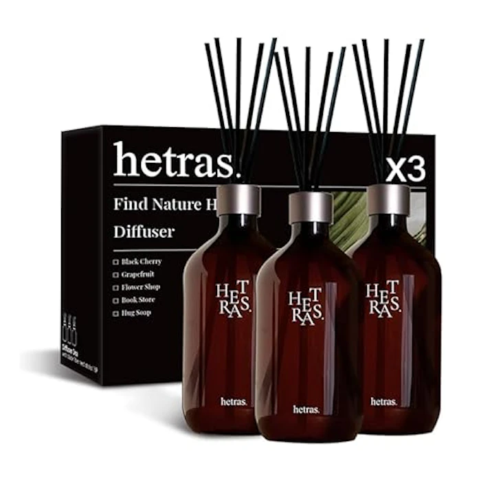 hetras ヘトラス プレミアム 大容量 ディフューザー Hotel Wood 500ml 3ea 3個入り 1枚目