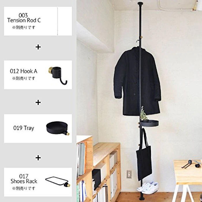平安伸銅工業 DRAW A LINE 019 Tray Black ドローアライン トレイ ブラック 縦専用パーツ 幅23×奥行29×高さ6cm 耐荷重2kg D-T-BK 4枚目