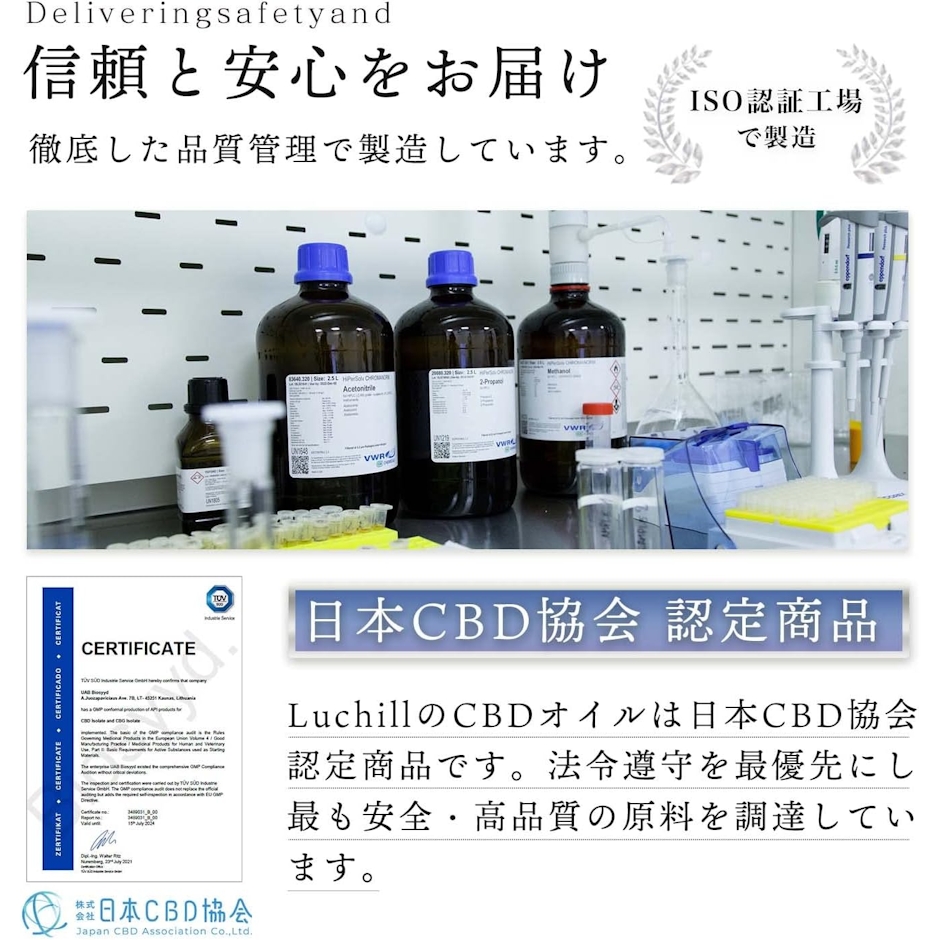 Luchill Lu chill CBDオイル 【 初心者向け 日本 CBD 協会認定】 MCTオイル 配合 高純度 アイソレート 5% 内容量20ml 2枚目