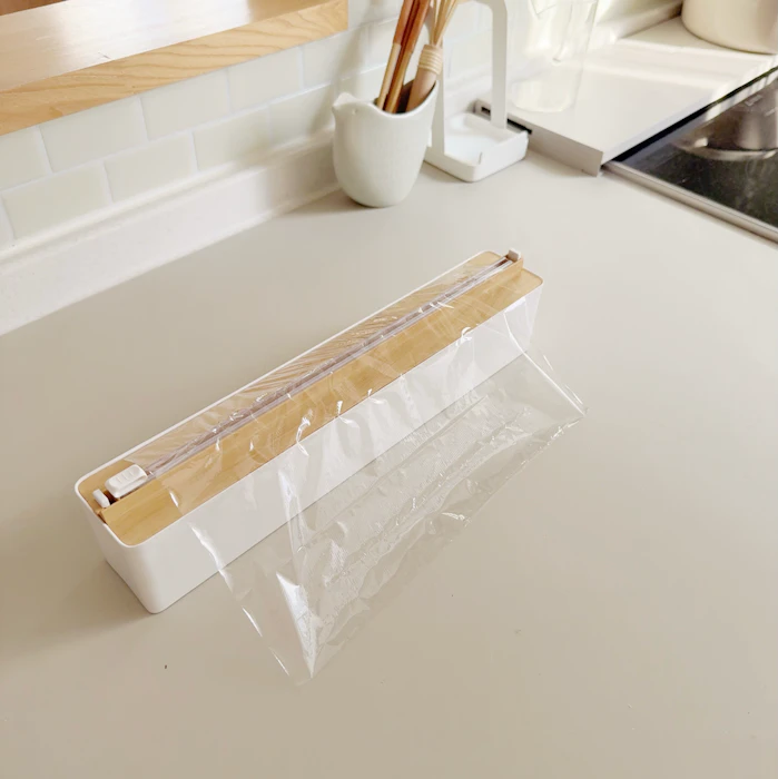 ラップケース ラップカッター ラップカット ラップホルダー クッキングシート キッチン アルミホイルケース 双方向切断 冷蔵庫 マグネット キッチン箔/フィルムディスペンサー 取扱説明書付き 2枚目