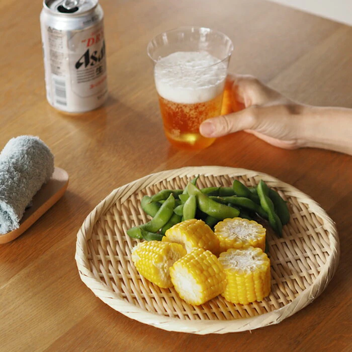 【25日限定 クーポン対象】かごや 特選 丸盆ざる 24cm / 竹 盆ざる ザル 竹ざる 竹ザル 水切りざる 24cm 台所道具 調理器具 キッチン用品 2枚目
