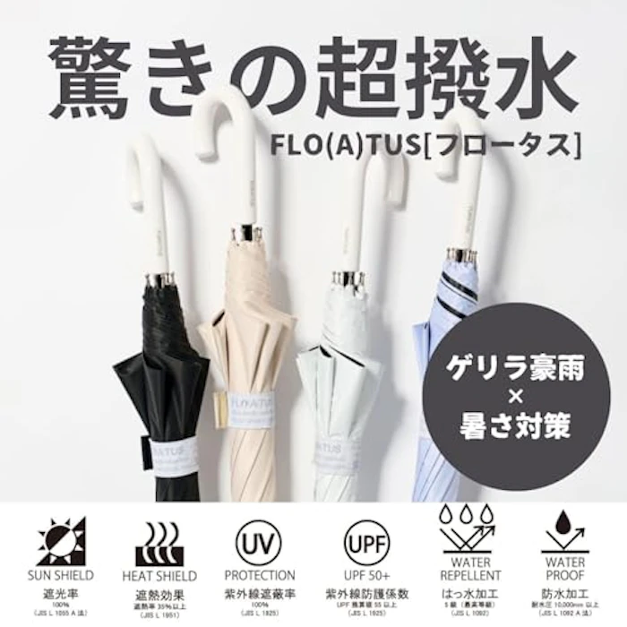 エスタ フロータス超撥水晴雨兼用折りたたみ傘60cm 2枚目