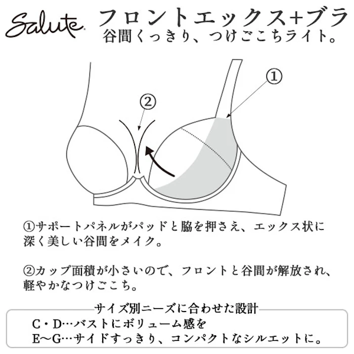 Salute フロントエックスプラスブラ 4枚目