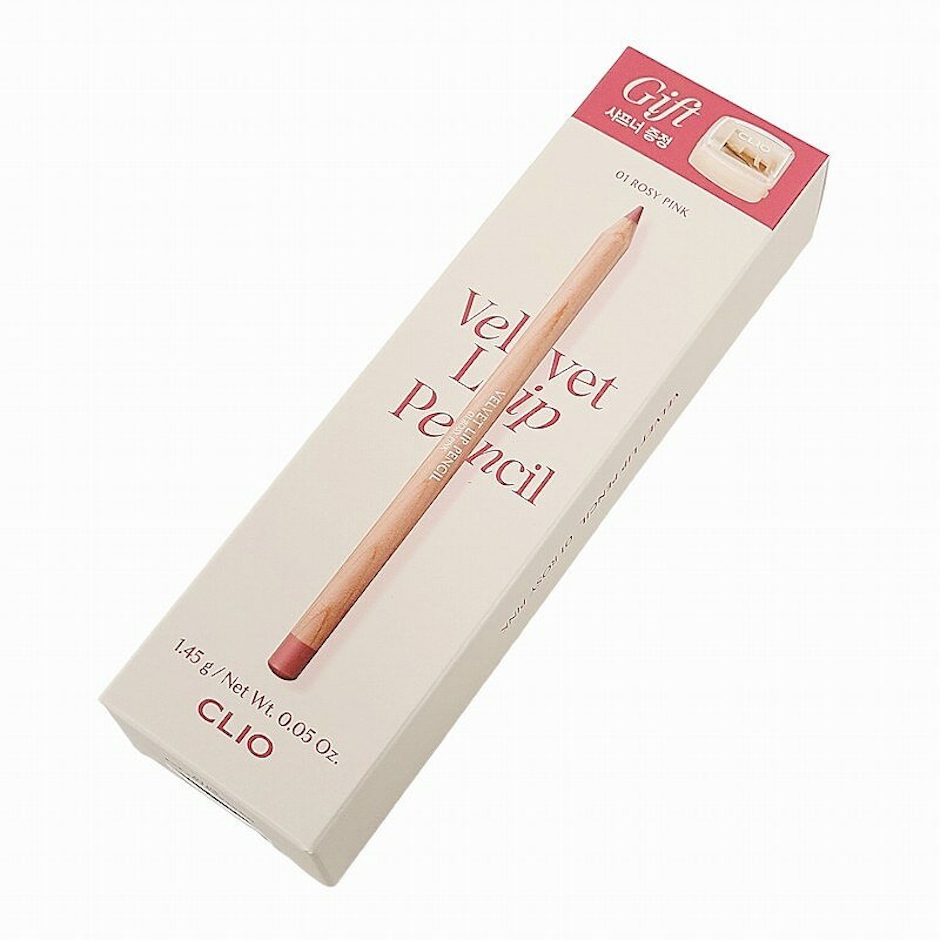 CLIO ベルベットリップペンシル 01 ROSY PINK 1枚目