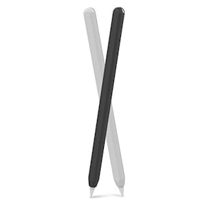 AhaStyle 超薄型 Apple Pencil 2 シリコン保護ケース Apple Pencil 第二世代のみに適用 二本セット (黒,白). 1枚目