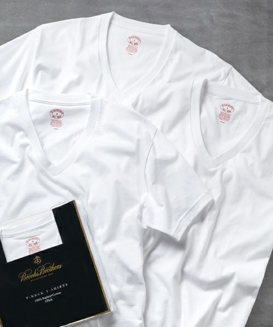 BROOKS BROTHERS スーピマコットン ３パック ベーシック Ｖネック Ｔシャツ 2枚目