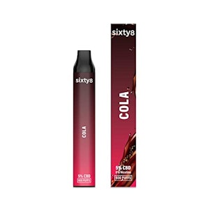Sixty8 Sixty8 CBD VAPE ベイプ CBD5% 150mg配合 ポケットシーシャ 使い捨て ミニシーシャ COLA コーラ 1枚目