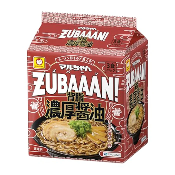 東洋水産 マルちゃんZUBAAAN! 背脂濃厚醤油 3食パック 1枚目