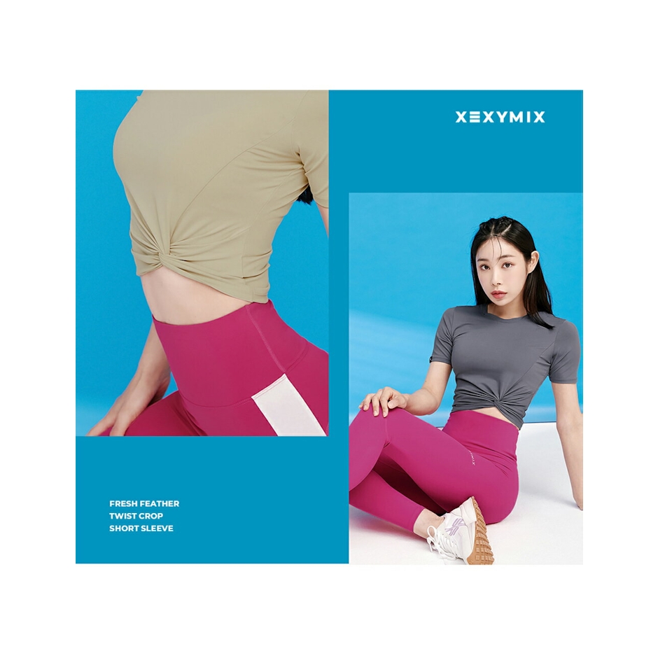 XEXYMIX ゼクシィミックス xexymix 半袖 Tシャツ ヨガウェア トップス ヨガトップス ピラティスウェア スポーツウェア レディース トレーニングウェア レディース フィットネスウェア レディース ランニングウェア レディース ジムウェア レディース ゼクシーミックス XT4316F 3枚目