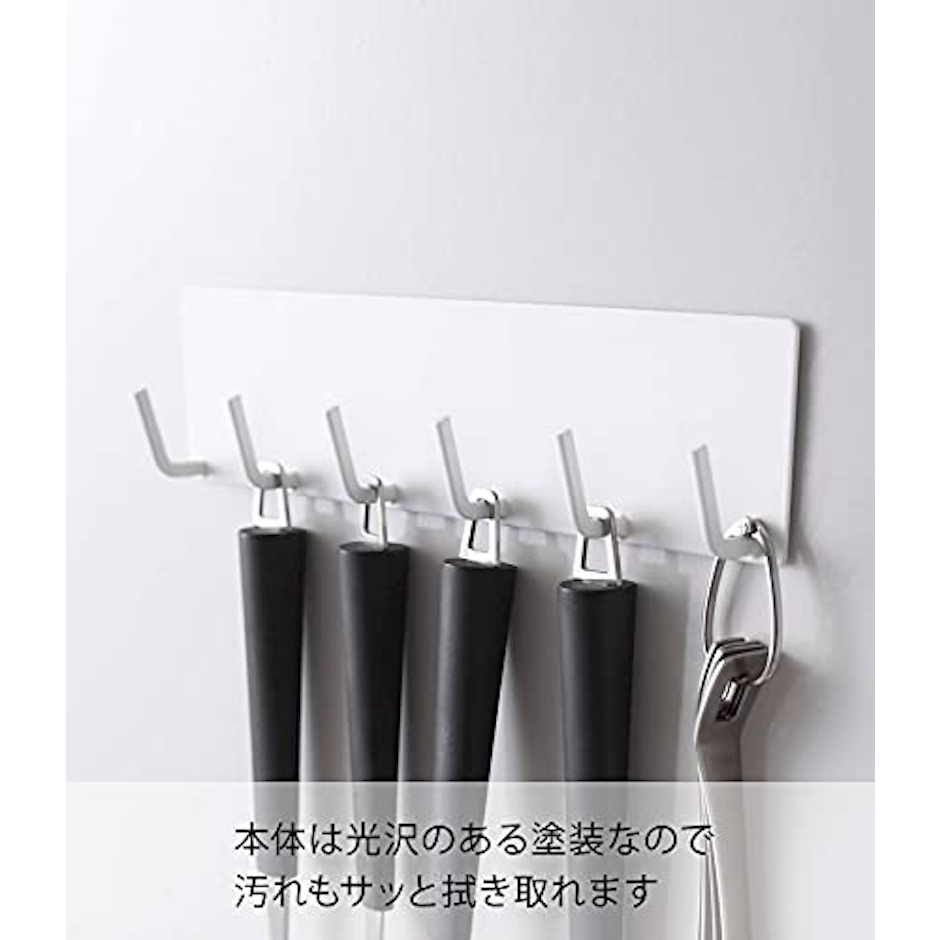 山崎実業 マグネットキッチンツールフック タワー 6枚目