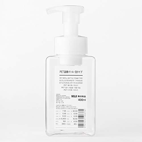 無印良品  泡タイプ PET詰替ボトル クリア 400ml 日本製 2枚目