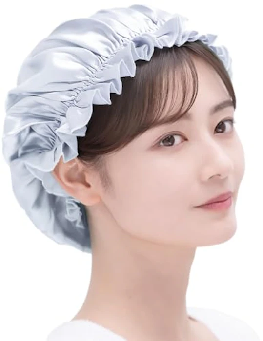 COCOSILK シルクナイトキャップ 75cm ライトパープル 1枚目