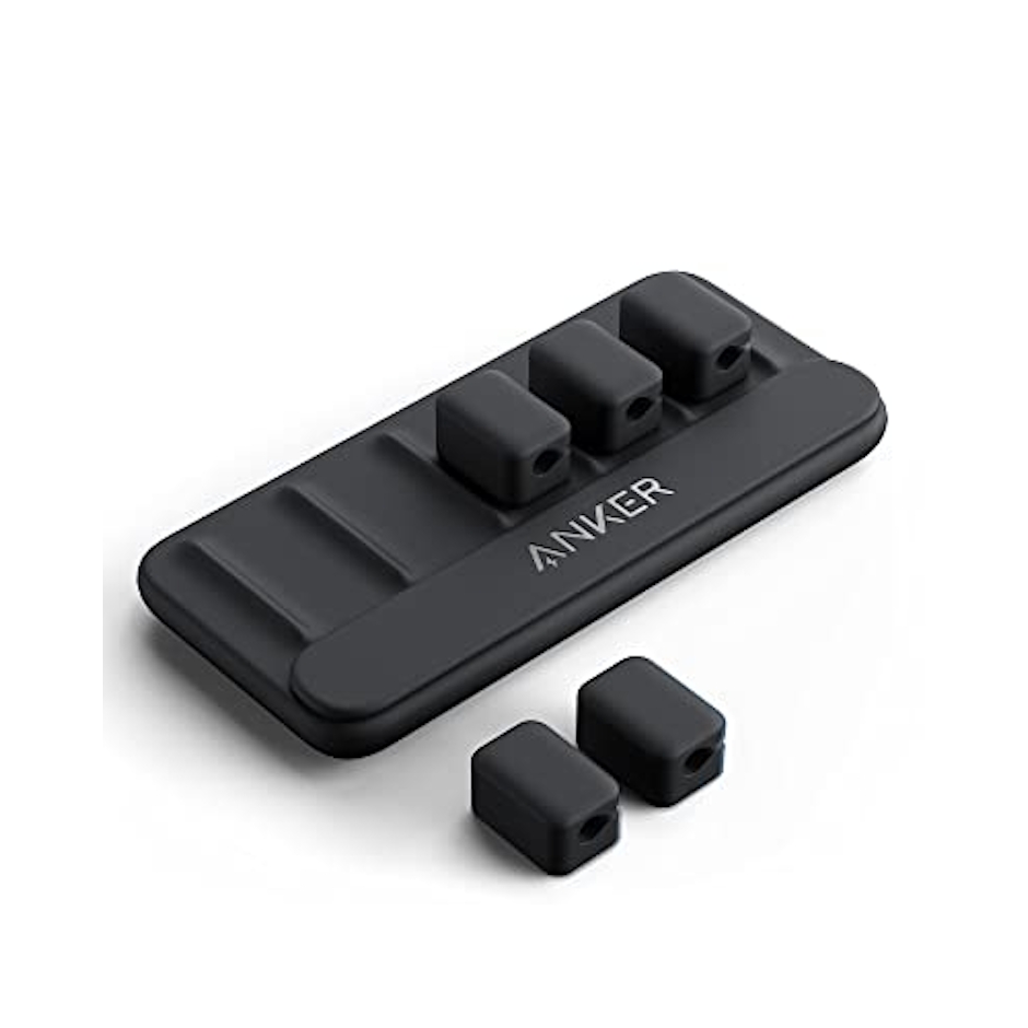 Anker Magnetic Cable Holder マグネット式 ケーブルホルダー ライトニングケーブル USB-C Micro USB 他対応 デスク周り 便利グッズ (ブラック) 1枚目